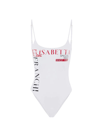 Elisabetta Franchi Costume intero con stampa lettering