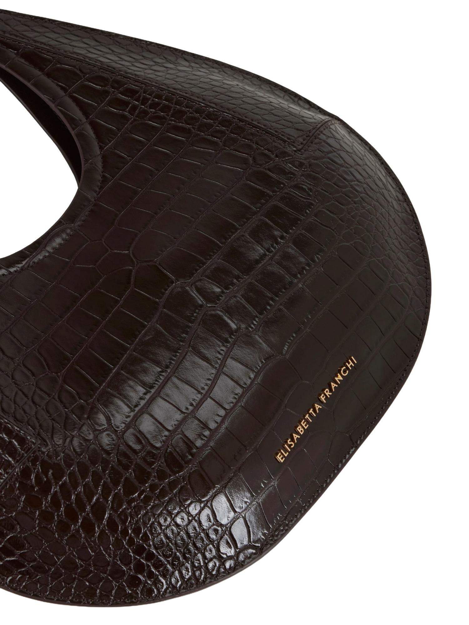 Elisabetta Franchi Borsa hobo media con stampa cocco