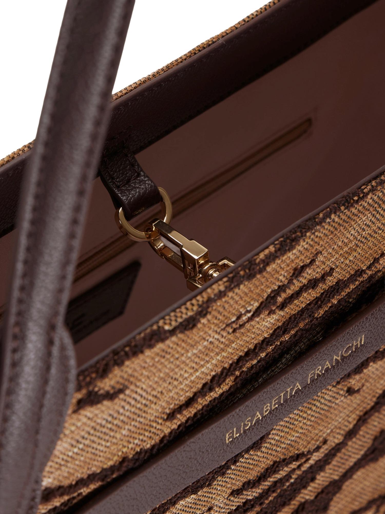 Elisabetta Franchi Borsa shopper con stampa tigre