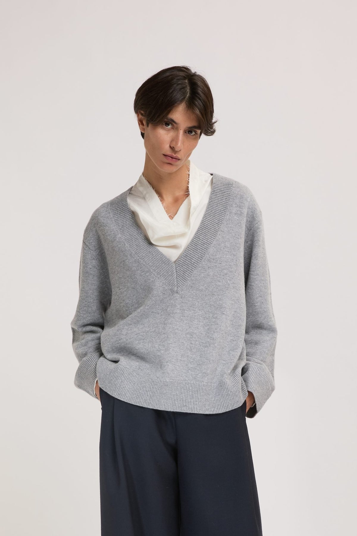 Maglione Over con Scollo a V