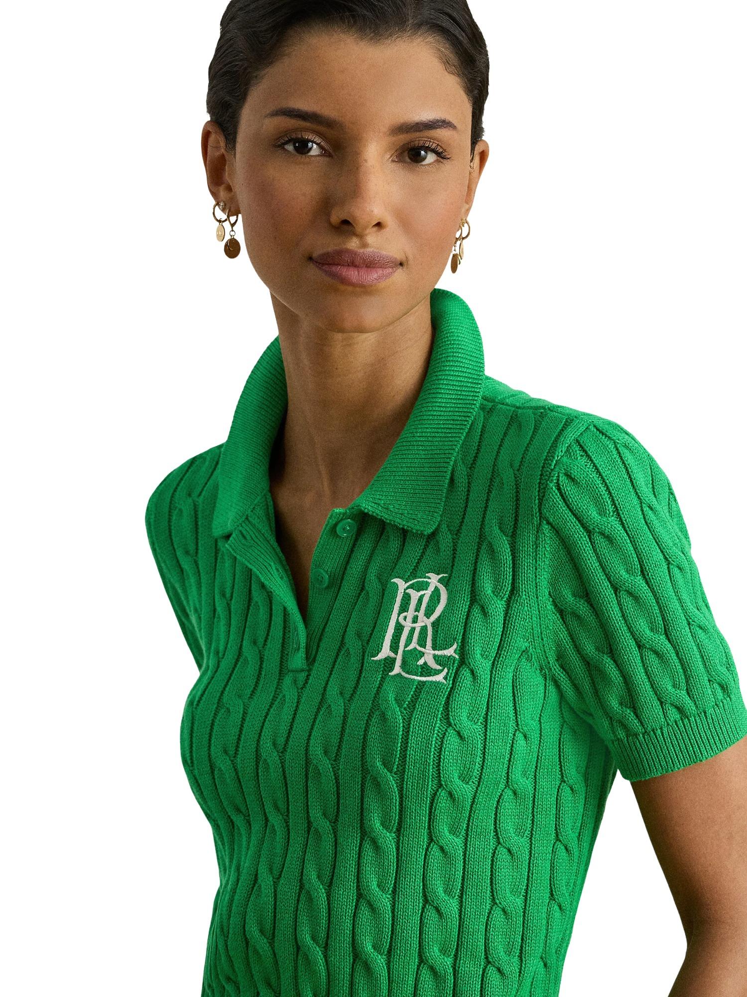 Lauren Ralph Lauren polo met vlechtpatroon Natrissa