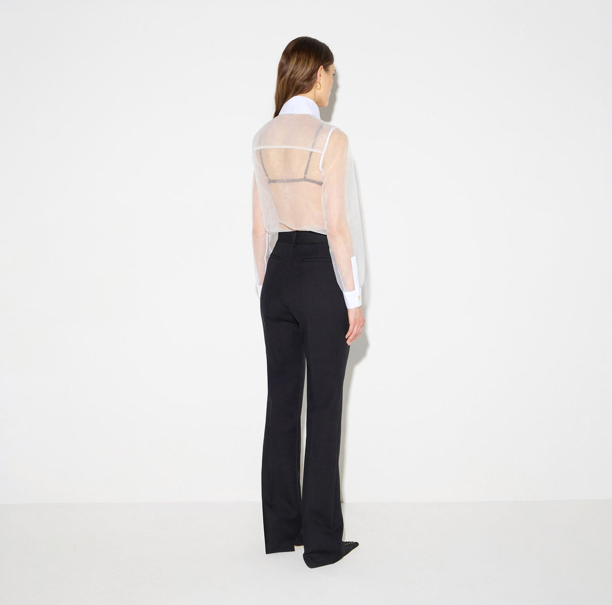 Camicia in organza e cotone