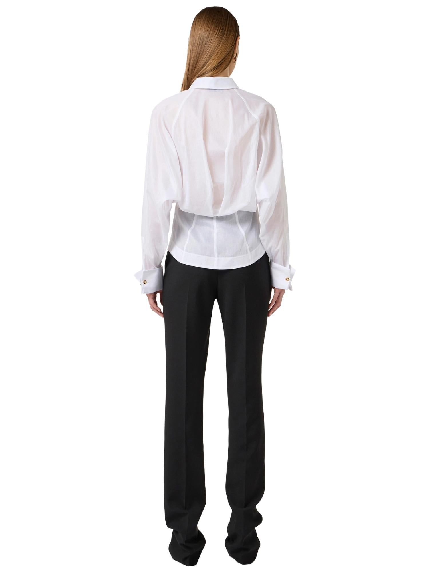 Elisabetta Franchi Camicia in voile con papillon