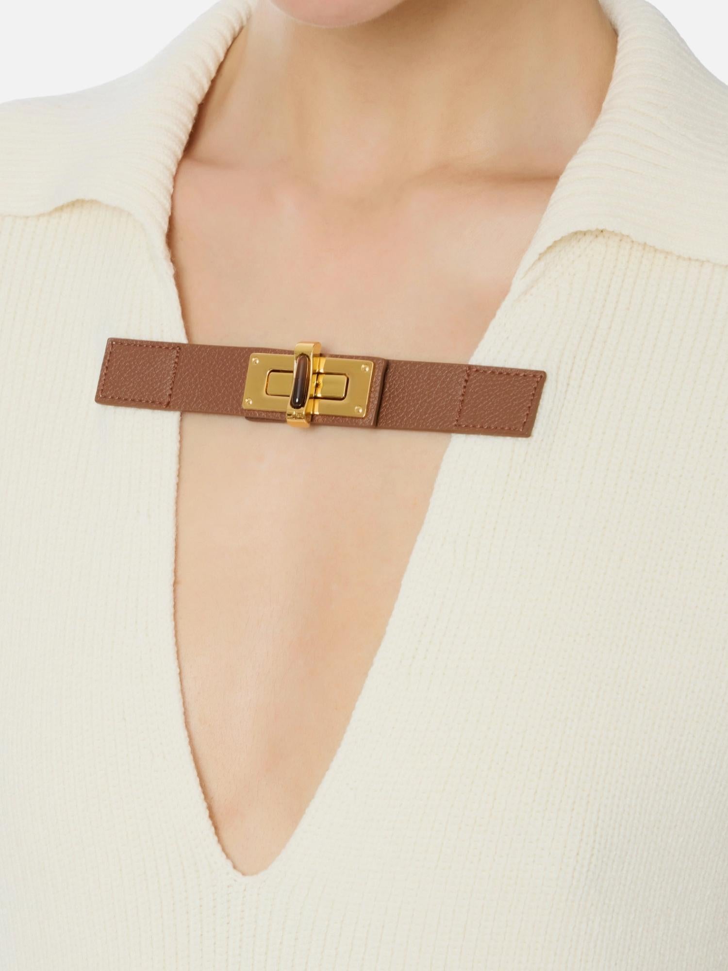 Elisabetta Franchi Maglia con cinturino gioiello