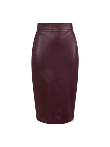 Elisabetta Franchi Gonna in ecopelle con ganci goiello