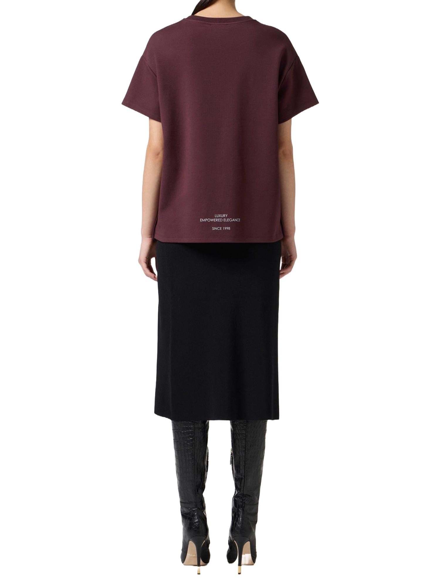 Elisabetta Franchi T-shirt con taschino e bottoni