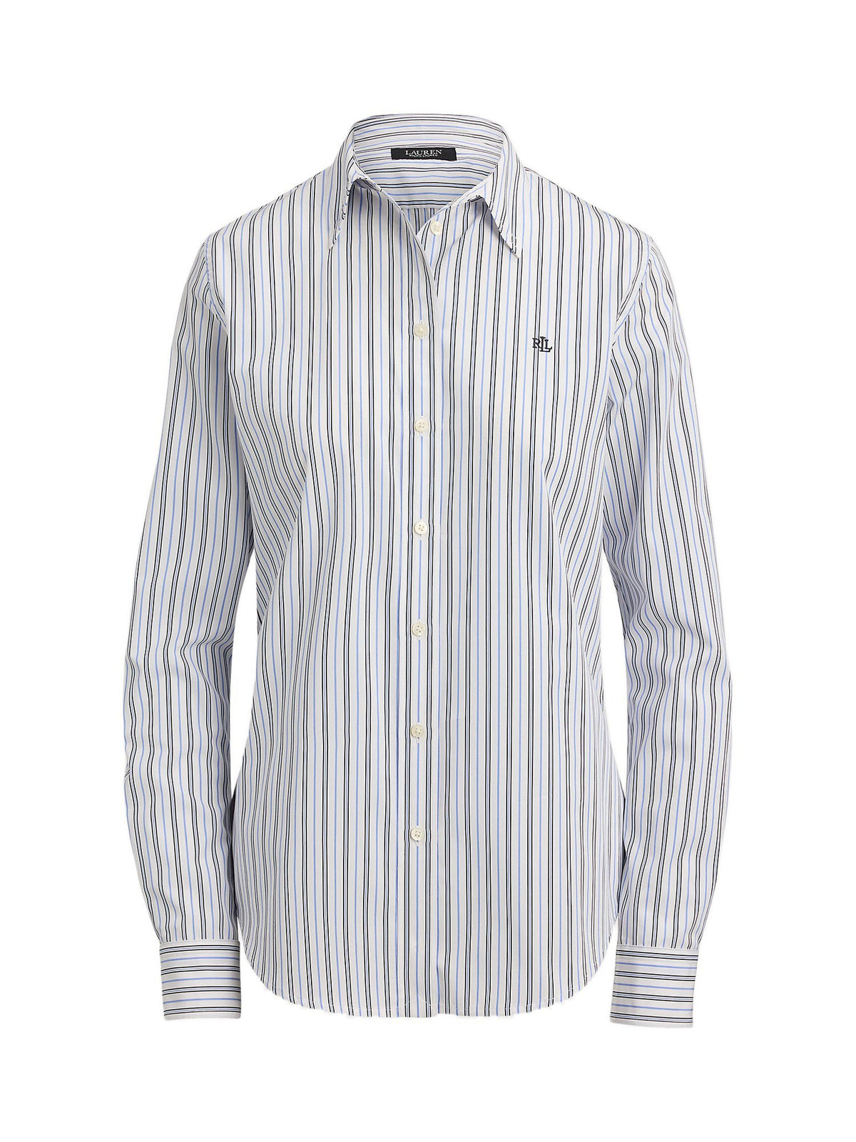 Camicia a righe in tessuto broadcloth, vestibilità classica