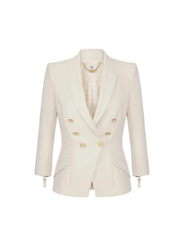Elisabetta Franchi Giacca doppiopetto in crepe