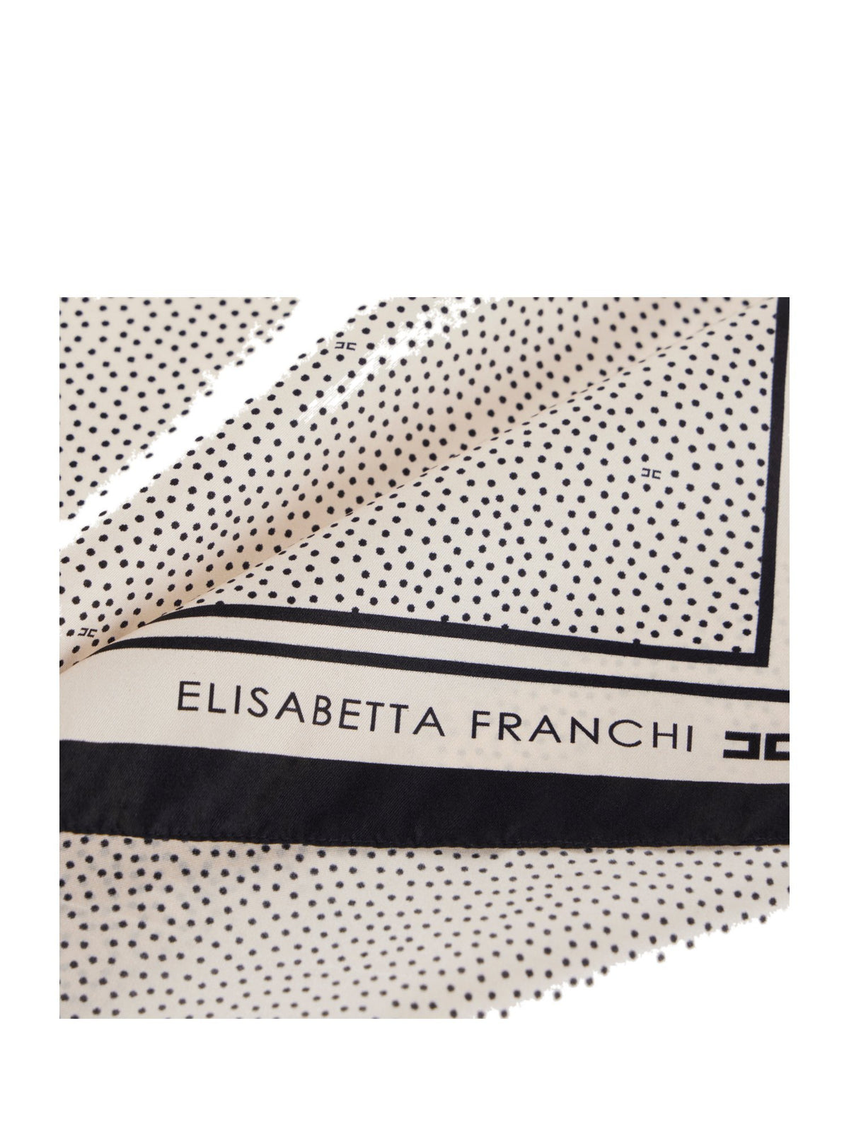 Foulard in seta con stampa micro-pois