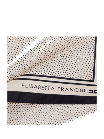 Foulard in seta con stampa micro-pois
