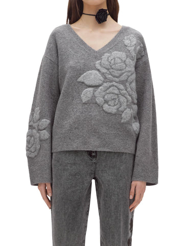 Blugirl Maglia con rose a intarsio