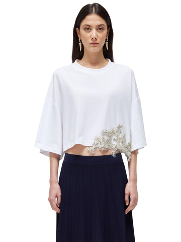 Blugirl T-shirt boxy con cristalli