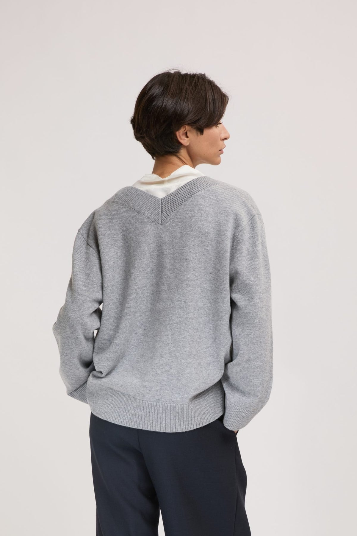 Maglione Over con Scollo a V