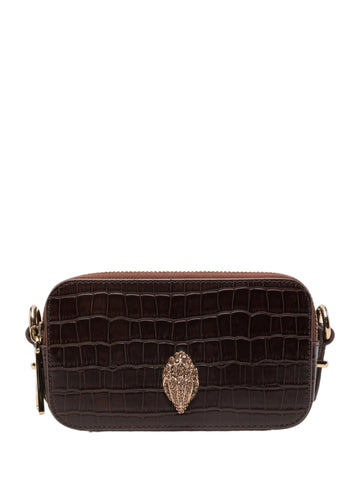 Borsa a tracolla kensington in pelle effetto coccodrillo