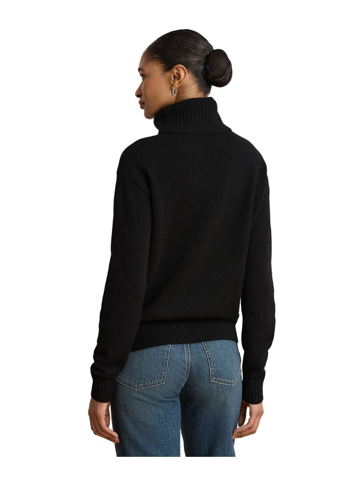 Maglione a collo alto in cashmere con logo