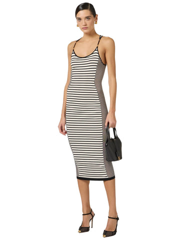 Elisabetta Franchi Abito in maglia a righe