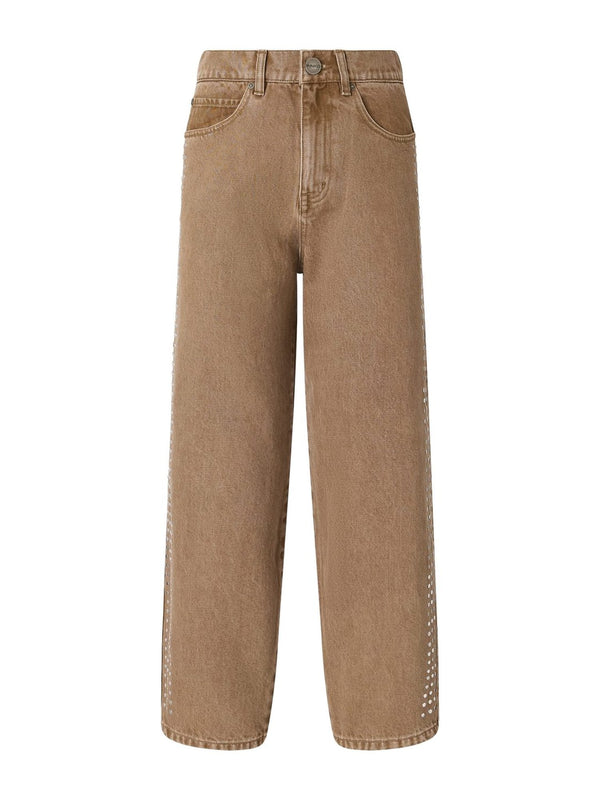 Pantalone con applicazioni in Denim