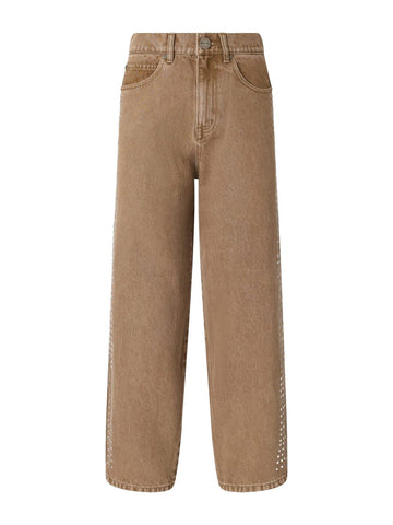 Pantalone con applicazioni in Denim