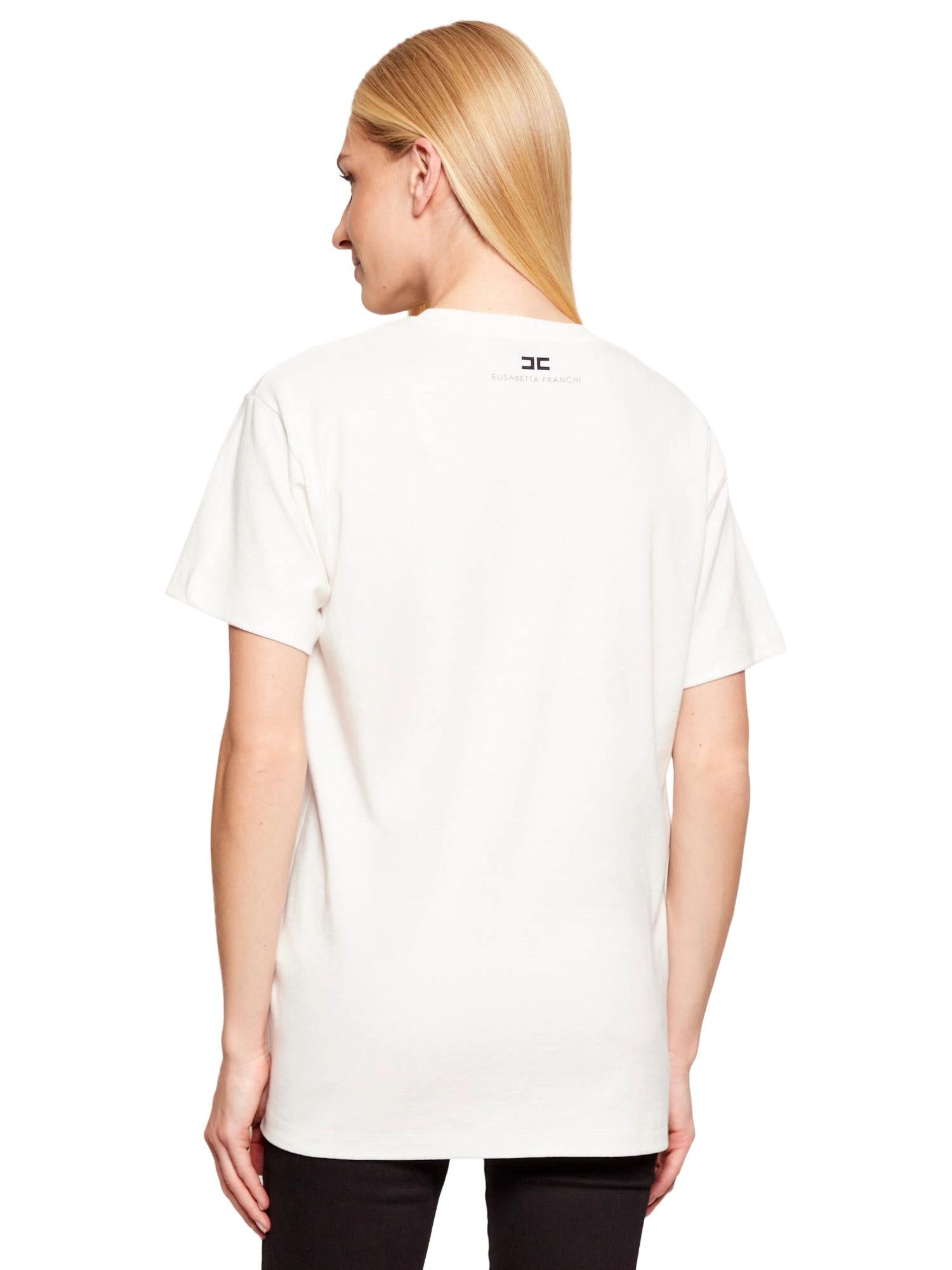 Elisabetta Franchi T-shirt oversize con logo