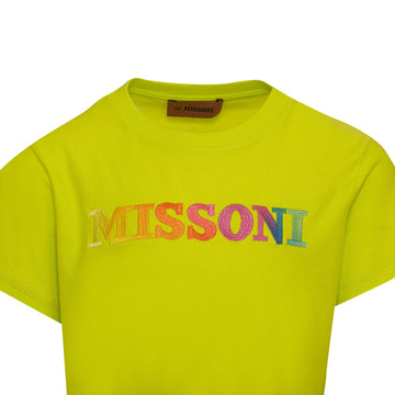 Missoni T-shirt crop con logo
