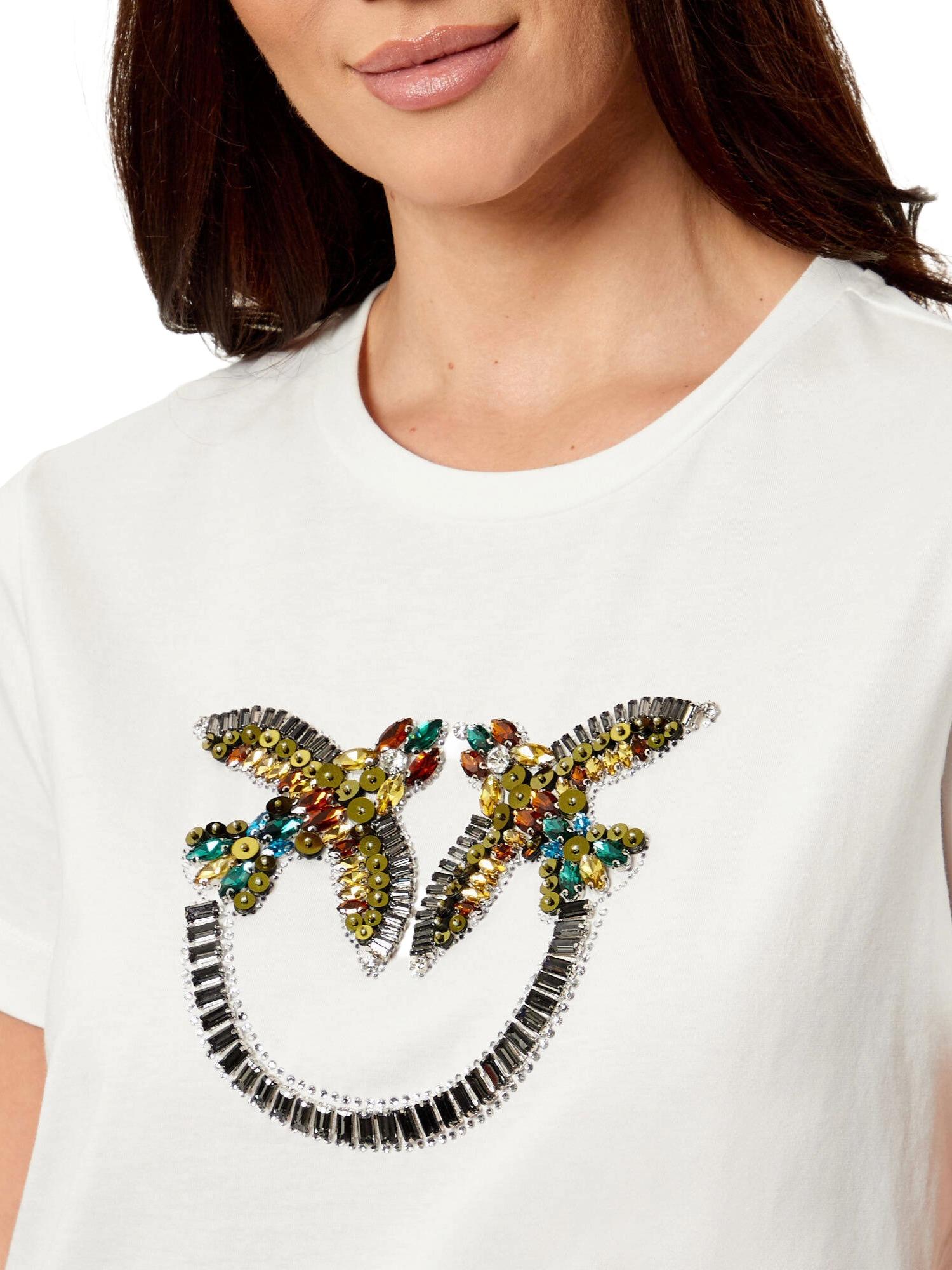 Pinko T-shirt con cristalli Quentin
