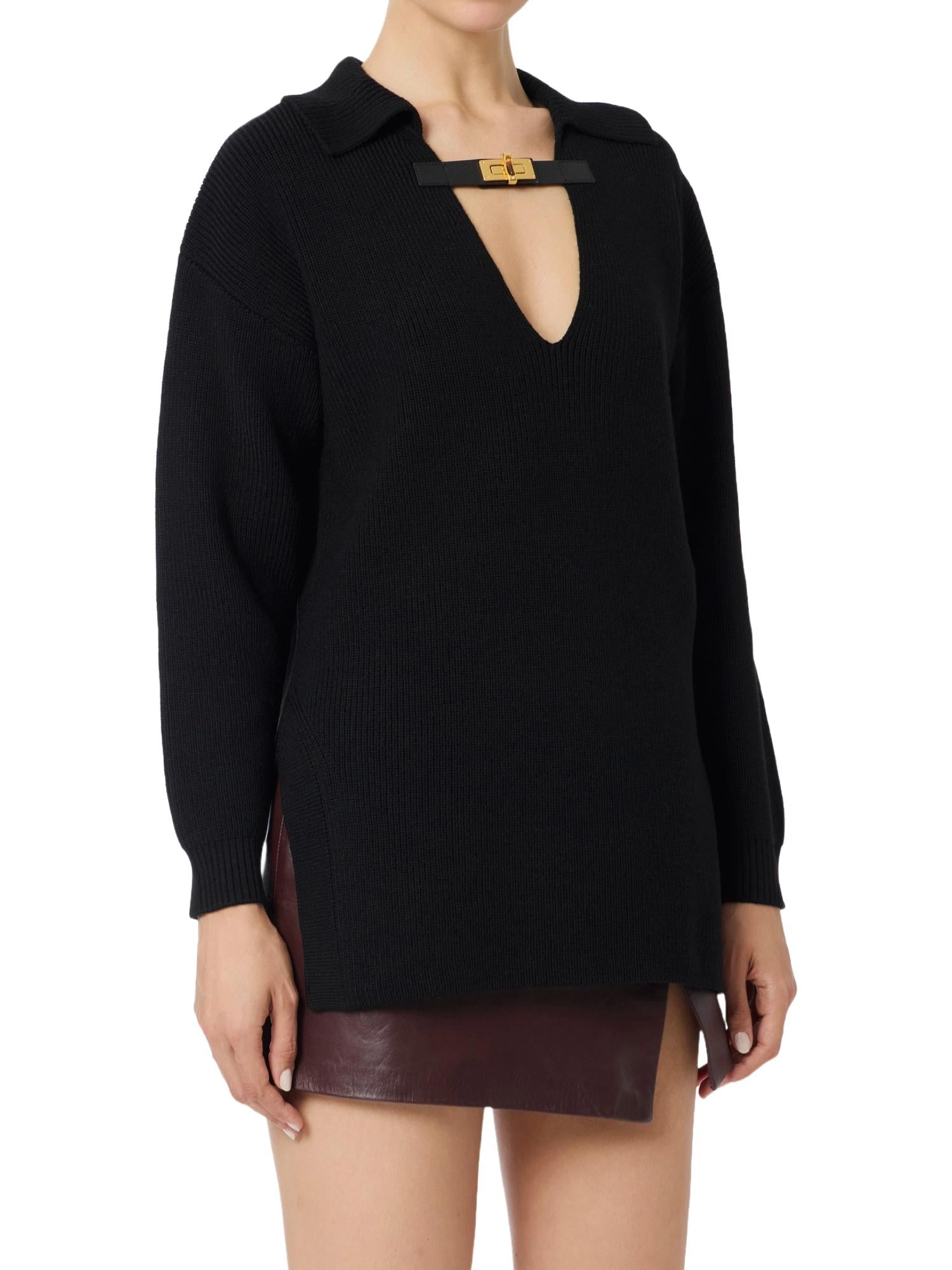 Elisabetta Franchi Maglia con cinturino gioiello