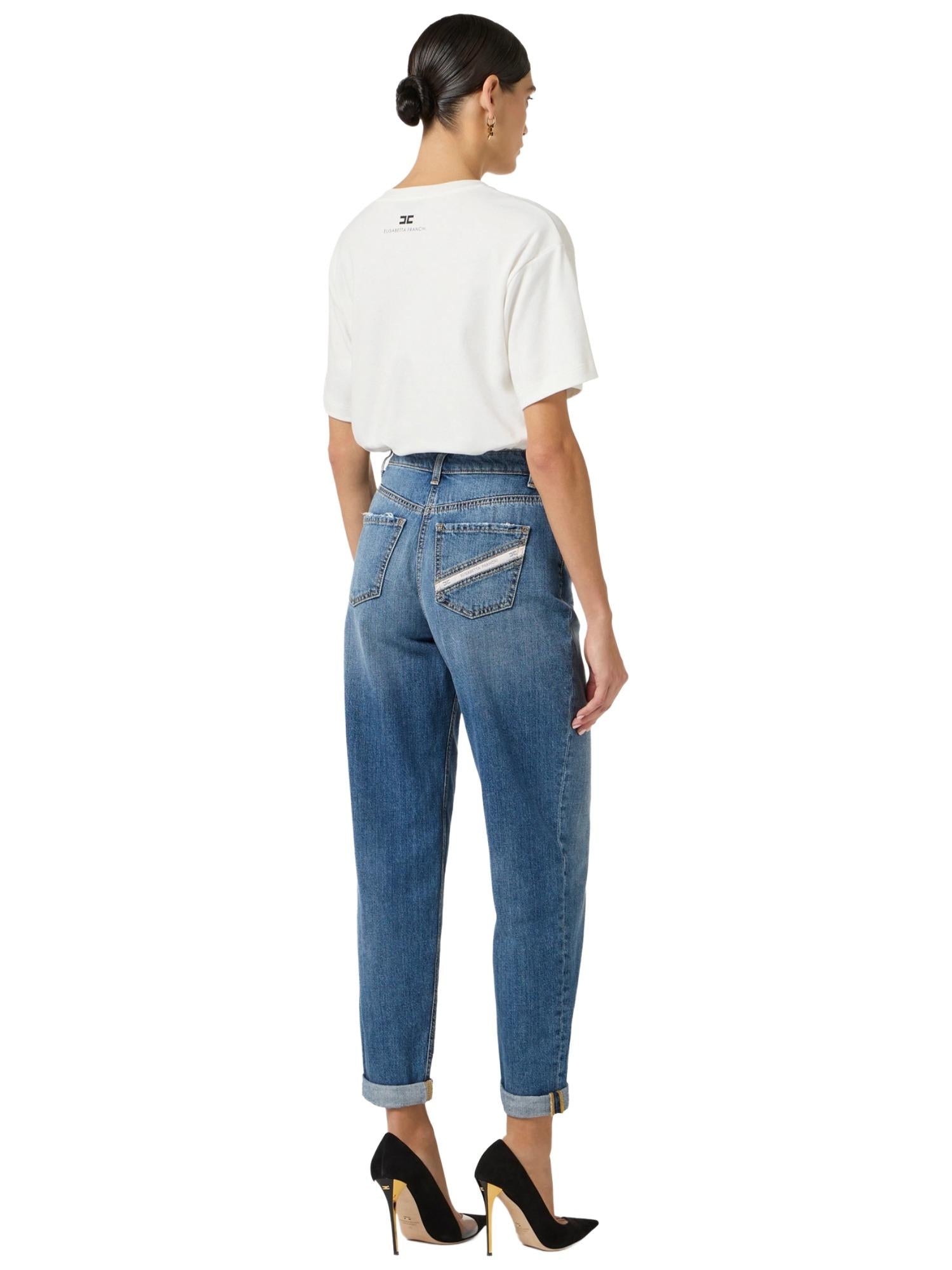 Elisabetta Franchi T-shirt con logo goffrato