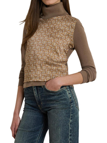 Lauren Ralph Lauren Maglia in lana con inserto