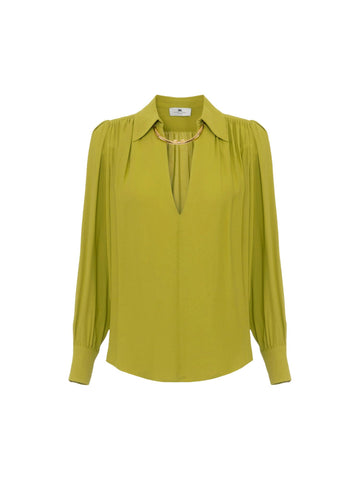 Elisabetta Franchi Camicia con dettaglio gioiello