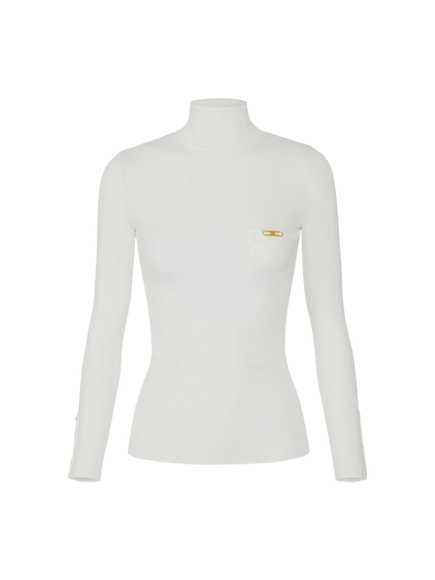 Elisabetta Franchi Maglia a dolcevita con taschino