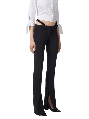 Elisabetta Franchi Pantalone con dettaglio in cristalli