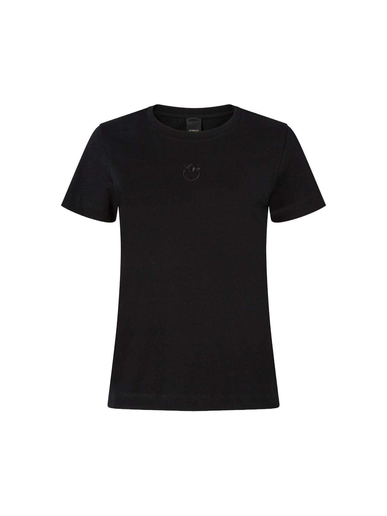 Pinko T-shirt con logo ricamato Bussolotto
