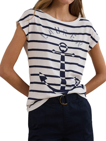 Lauren Ralph Lauren T-shirt con ancora Grieta