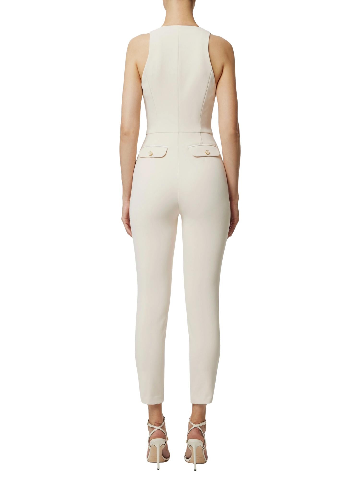 Elisabetta Franchi Tuta in crepe con zip