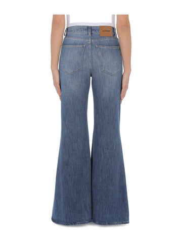 Jeans Wide Leg Ariana con Tasche Applicate