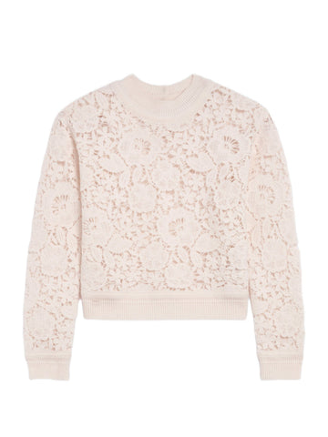 Maglia in Pizzo Crochet Traforata Lana