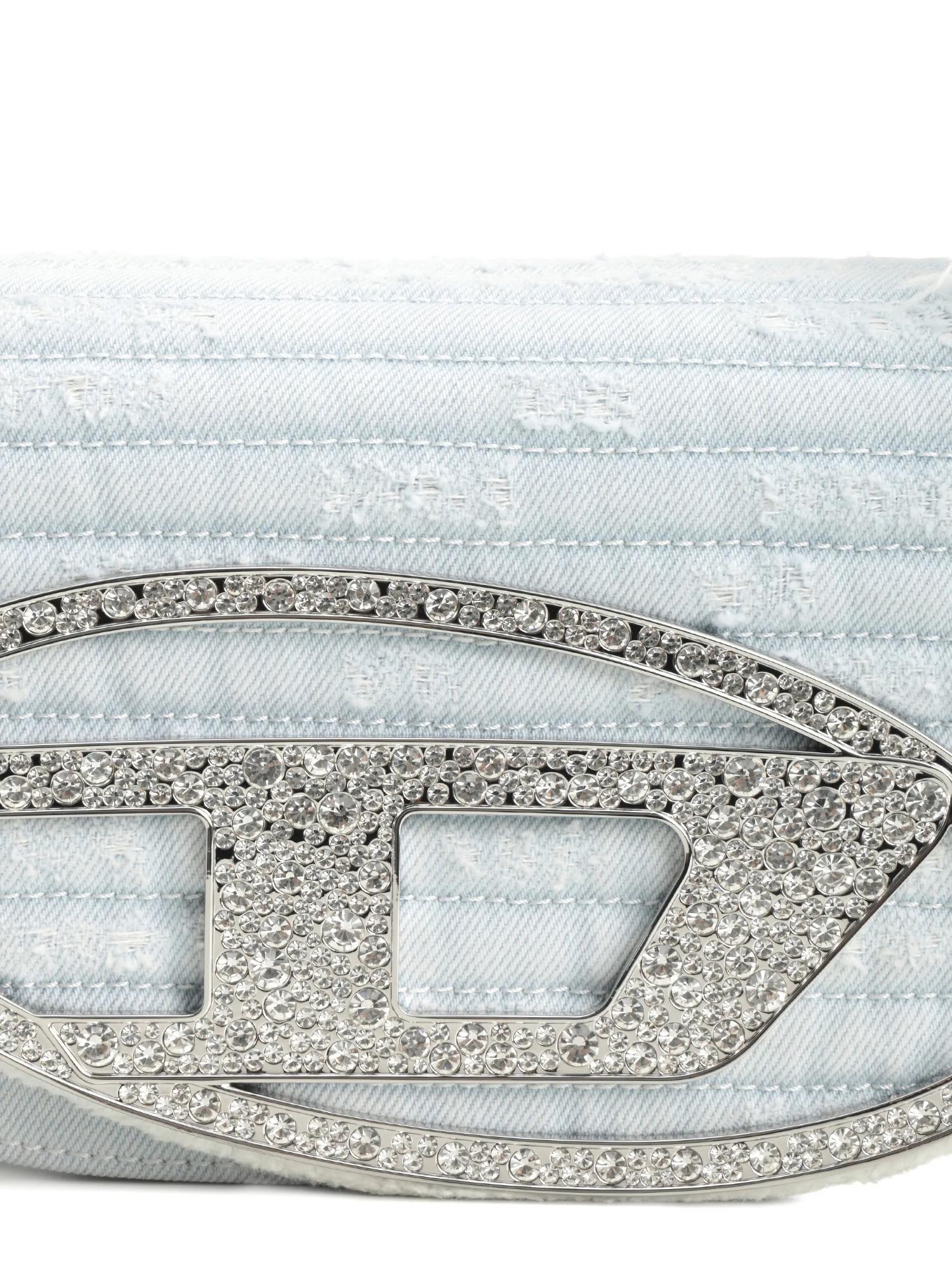 Diesel Borsa 1DR in denim sfilacciato