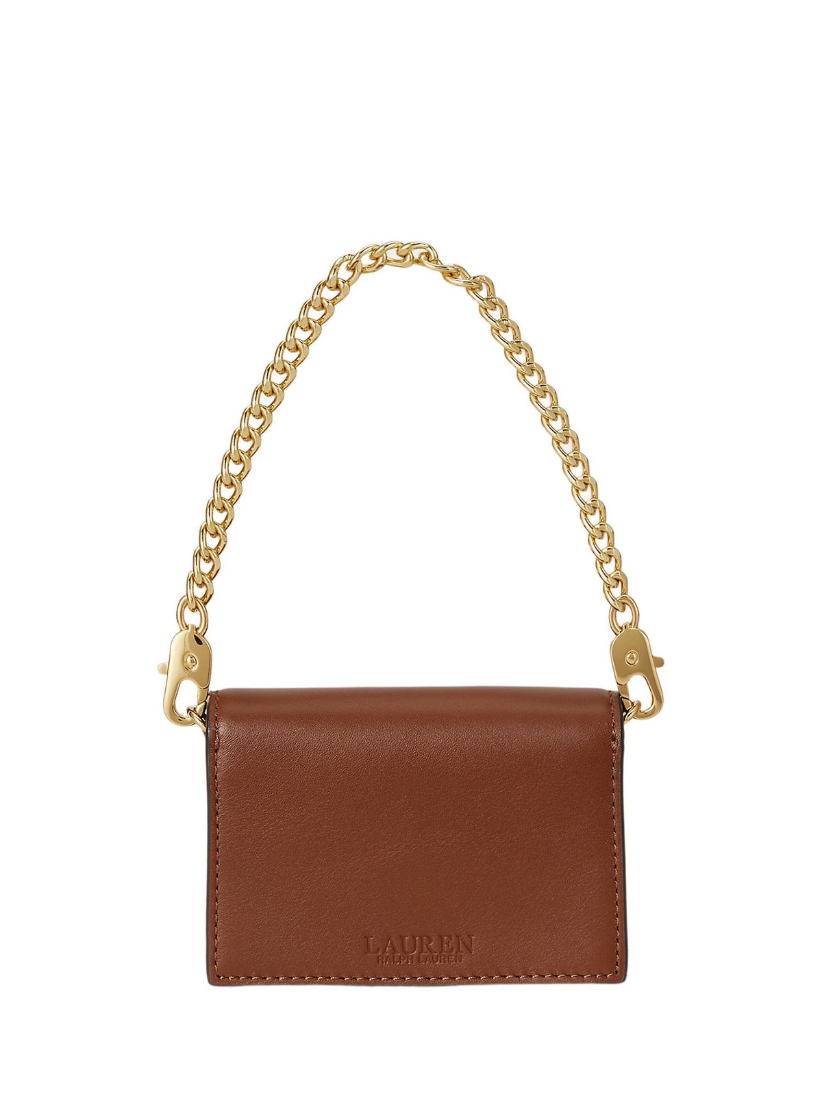 Portacarte con catena in pelle