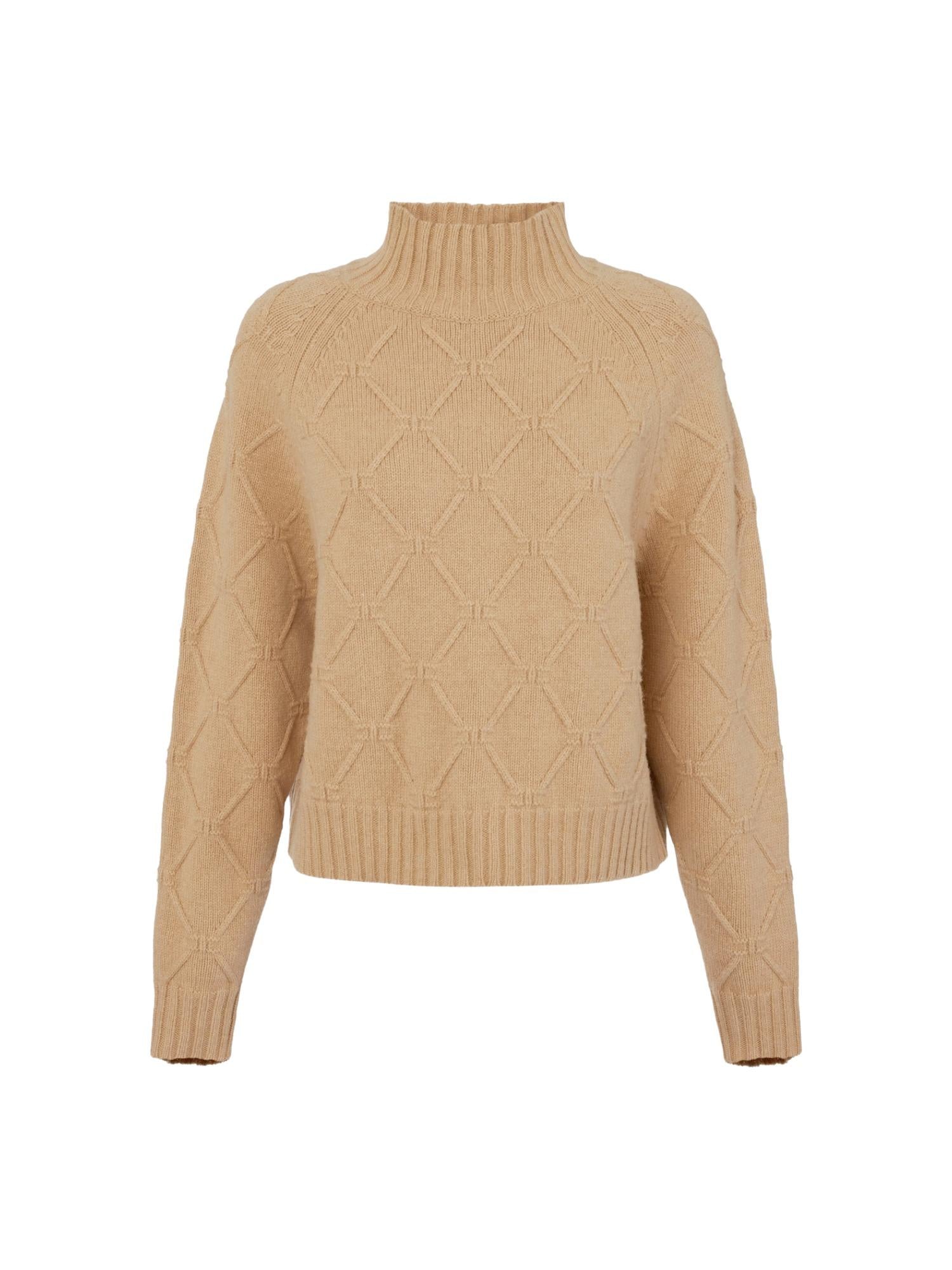 Elisabetta Franchi Maglione a dolcevita con motivo a losanghe