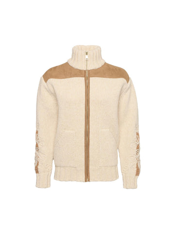 Ermanno Firenze Bomber in lana con ricamo