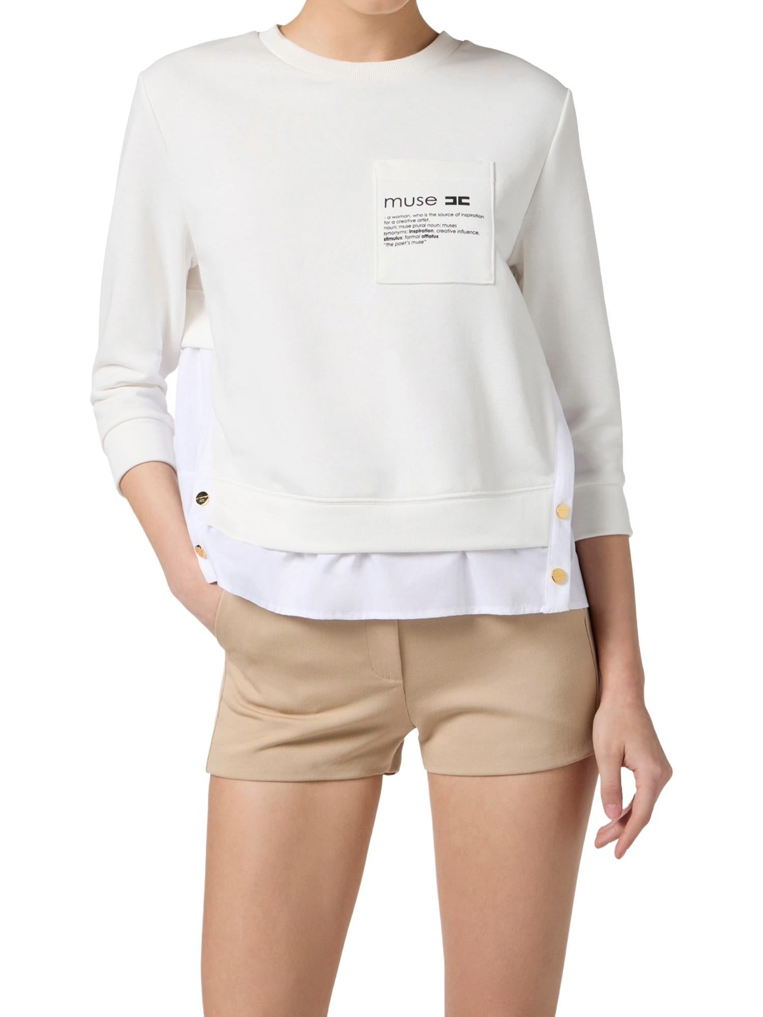 Elisabetta Franchi Felpa doublelayer con camicia