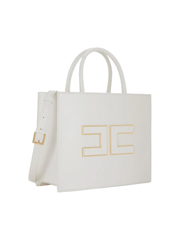 Elisabetta Franchi Borsa tote grande con logo