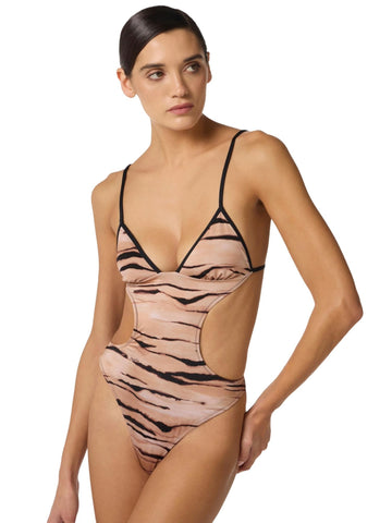 Elisabetta Franchi Costume con stampa tigre
