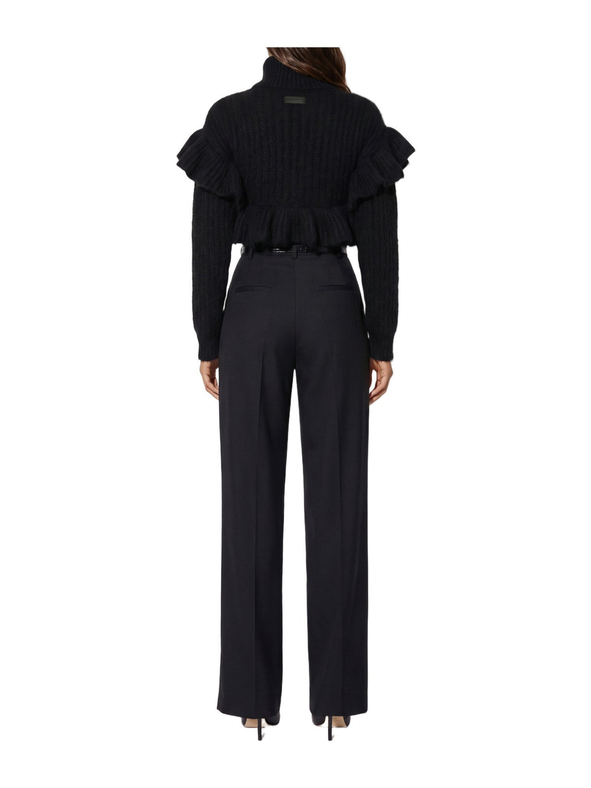 Pullover in maglia con ruches