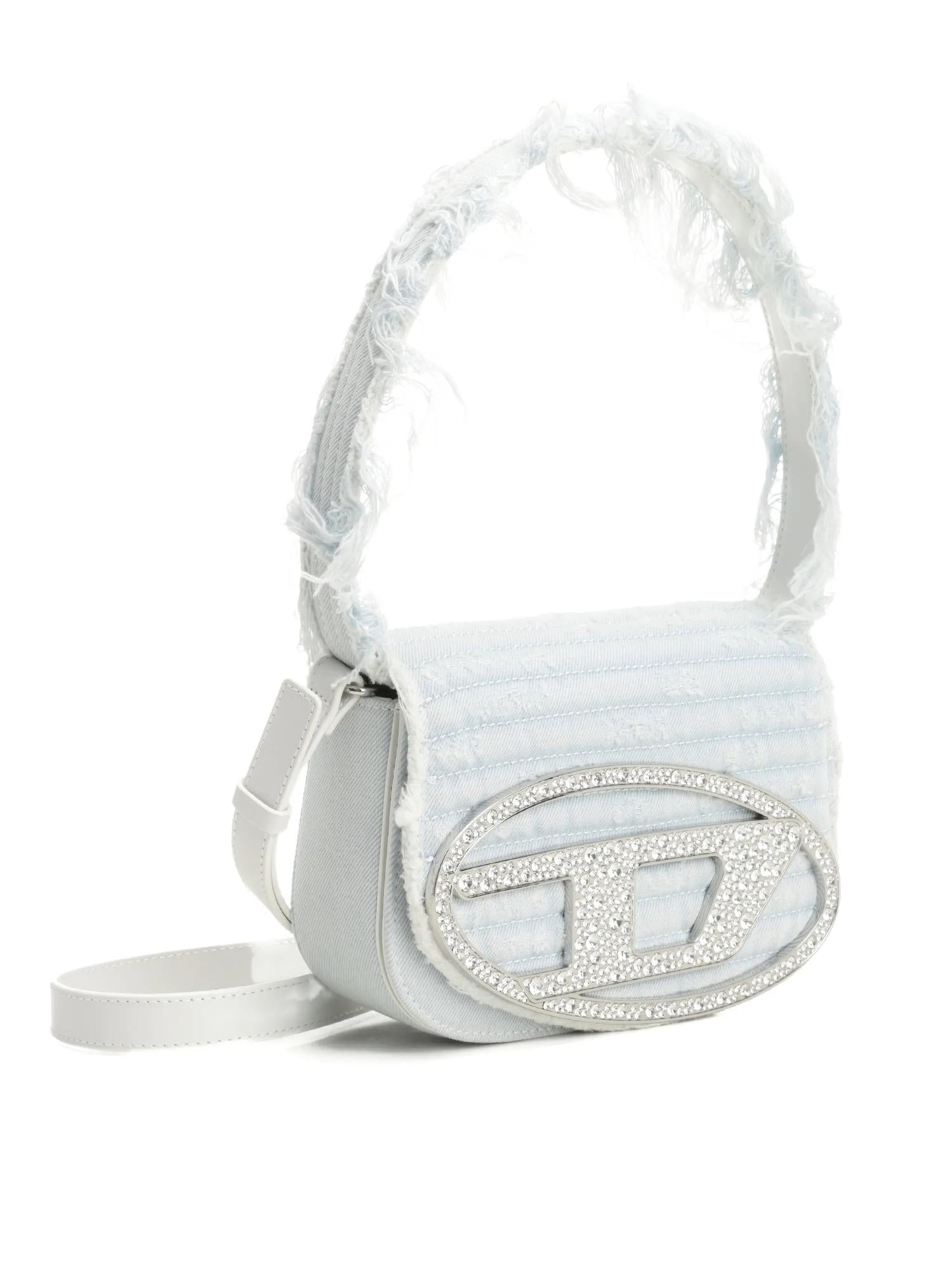 Diesel Borsa 1DR in denim sfilacciato