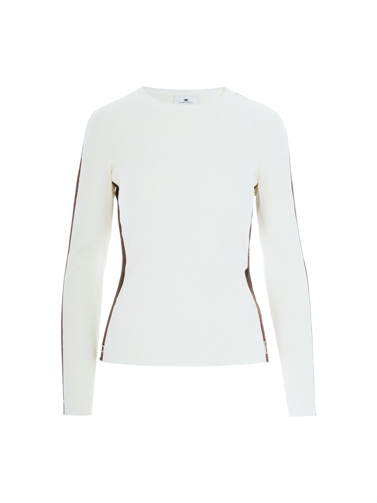 Elisabetta Franchi Maglia con bande a contrasto