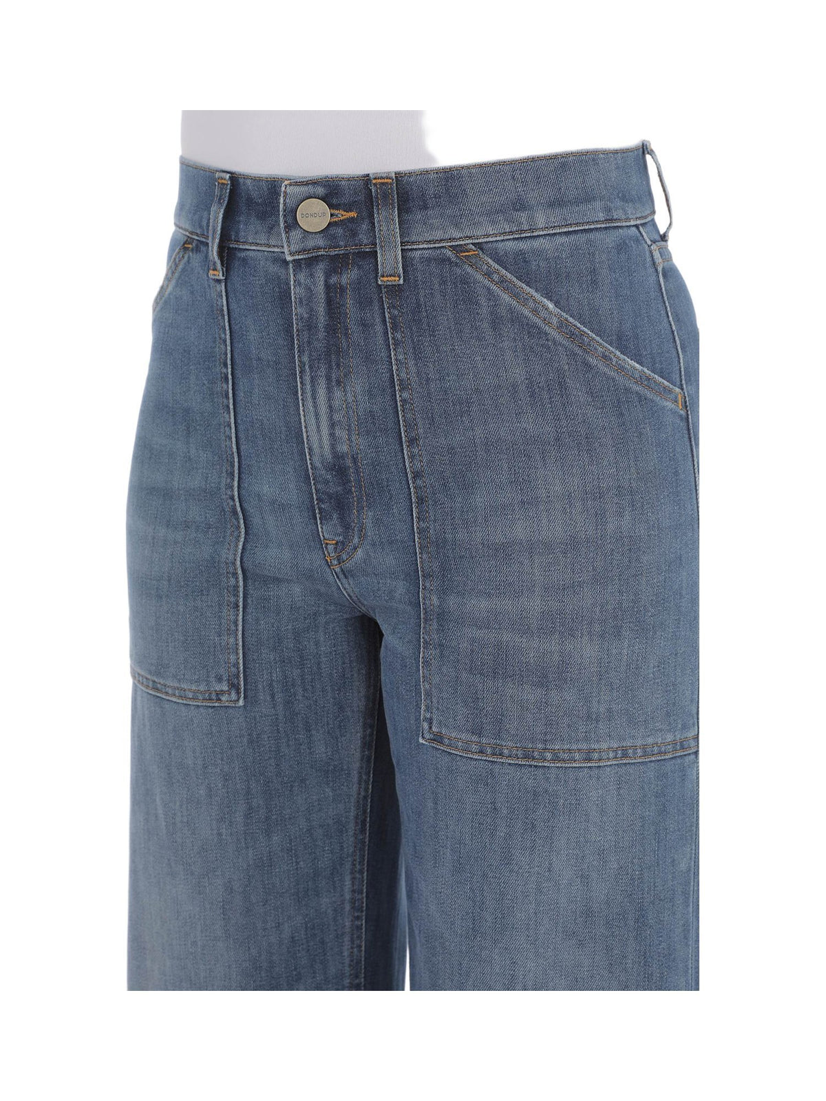 Jeans Wide Leg Ariana con Tasche Applicate