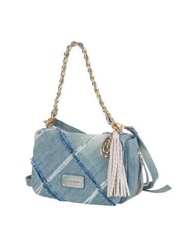 La Carrie Borsa media in denim Isabel