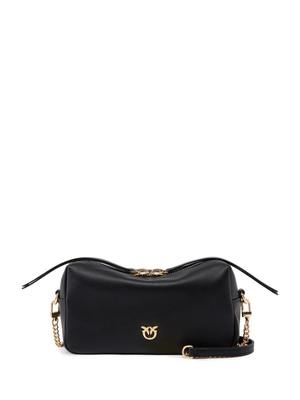 Borsa Tracolla in Pelle Liscia con Logo in Metallo