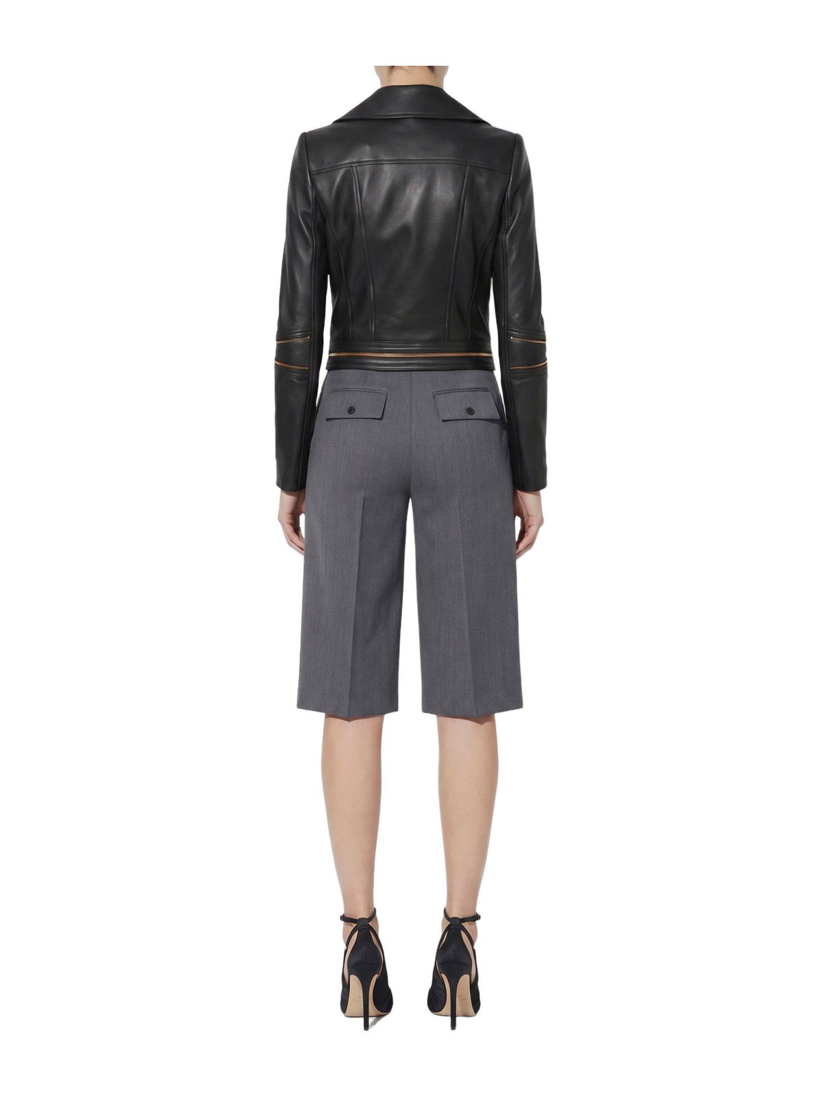 Giacca biker in pelle
